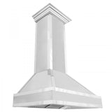 ZLINE 36" Wall Range Hood, DuraSnow Stainless, Mirror Accents, 655MR-36