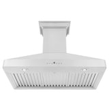 ZLINE 36" Wall RangeHood, Stainless, CrownSound Speakers, KF2CRN-BT-36