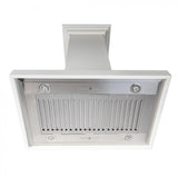 ZLINE 36" Wooden Island Range Hood in Cottage White, KBiTT-36