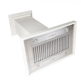 ZLINE 36" Wooden Island Range Hood in Cottage White, KBiTT-36