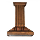 ZLINE 36" Wooden Wall Range Hood, Rustic Light, KPLL-36