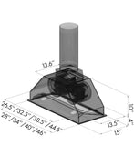 ZLINE 40" Remote Blower Ducted Range Hood Insert in Stainless Steel 695-RD-40