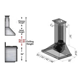 ZLINE 42" Oil-Rubbed Bronze Wall Range Hood 8KBB-42