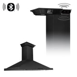 ZLINE 42" Wall Black Stainless Range Hood, Crown Speakers, BSKBNCRN-BT-42