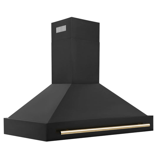 ZLINE 48" Autograph Black Stainless Wall Range Hood, BS655Z-48-G
