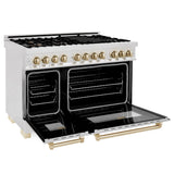ZLINE 48" Autograph Edition Dual Fuel Range, DuraSnow, RASZ-SN-48-G