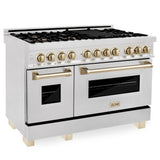 ZLINE 48" Autograph Edition Dual Fuel Range, DuraSnow, RASZ-SN-48-G