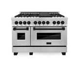 ZLINE 48" Autograph Edition, Dual Fuel Range, RAZ-48-MB