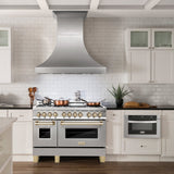 ZLINE 48" Autograph Edition, Dual Fuel Stainless Steel Range, RAZ-48-G