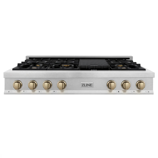 ZLINE 48" Autograph Edition, Rangetop, DuraSnow, RTSZ-48-CB