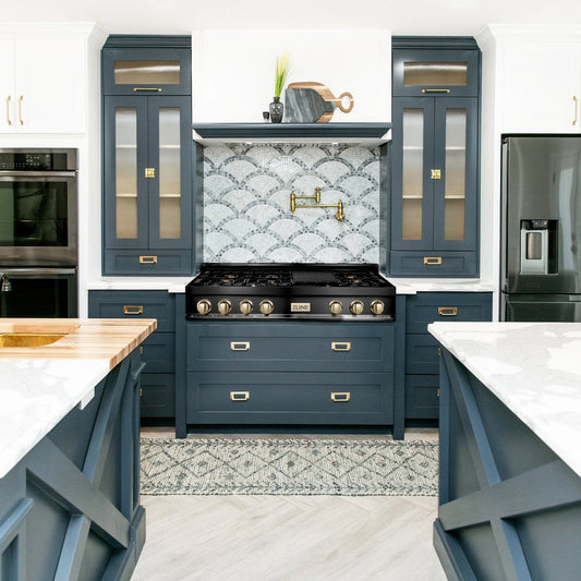 ZLINE 48" Autograph Rangetop, Black Stainless, Gold Accents, RTBZ-48-G