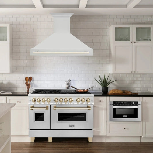 ZLINE 48" Autograph Stainless Wall Range Hood, 8654STZ-48-G