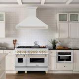 ZLINE 48" Autograph Stainless Wall Range Hood, 8654STZ-48-G