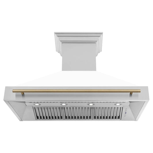 ZLINE 48" Autograph Stainless Wall Range Hood, 8654STZ-WM48-CB