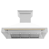 ZLINE 48" Autograph Stainless Wall Range Hood, 8654STZ-WM48-G