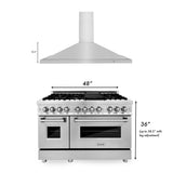 ZLINE 48" Bundle, Range RA48 & Wall Range Hood KB-48, 2KP-RARH48