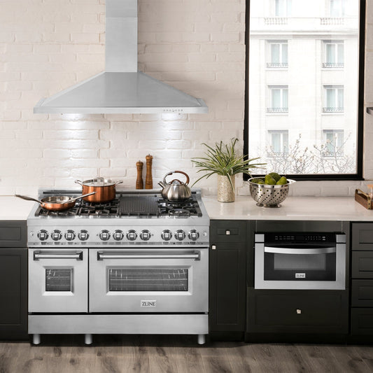 ZLINE 48" Bundle, Range RA48 & Wall Range Hood KB-48, 2KP-RAWMRH48