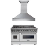 ZLINE 48" Bundle Range RAS-WM-48 & Range Hood 8654WM-48, 2KP-RASWMRH48