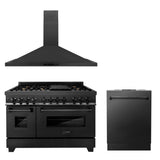 ZLINE 48" Bundled Stainless DualRange RangeHood Dishwasher 3KP-RABRH48-DW