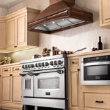 ZLINE 48" Dual Fuel Snow Stainless Range, Snow Stainless Door, RAS-SN-48