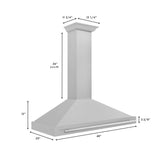 ZLINE 48" Fingerprint Resistant Stainless Steel Range Hood with Stainless Steel Handle KB4SNX-48