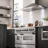 ZLINE 48" Gas Burner/Electric Oven Range Stainless, Brass Burners, RA-BR-48