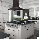 ZLINE 48" Island Range Hood in Black Stainless Steel, BSGL2iN-48