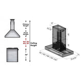 ZLINE 48" Outdoor/Indoor Island Range Hood, KECOMi-304-48