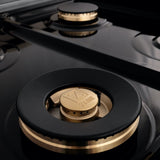ZLINE 48" Porcelain Rangetop, DuraSnow®, 7 Brass Burners, RTS-BR-48