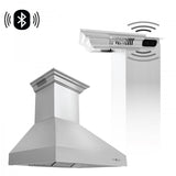 ZLINE 48" Professional Wall Range Hood, Built-in CrownSound® Bluetooth Speakers, 667CRN-BT-48