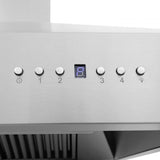ZLINE 48" Professional Wall Range Hood, Built-in CrownSound® Bluetooth Speakers, 697CRN-BT-48