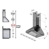 ZLINE 48" Professional Wall Range Hood, Stainless Steel, 597CRN-48