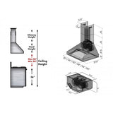 ZLINE 48" Remote Dual Blower Stainless Wall Range Hood, 697-RD-48