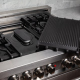 ZLINE 48" Stainless Steel 6.0 cu.ft. 7 Gas Burner/Electric Oven Range with Griddle RA48