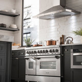 ZLINE 48" Stainless Steel 6.0 cu.ft. 7 Gas Burner/Electric Oven Range with Griddle RA48