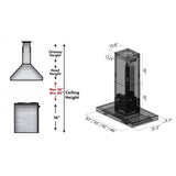 ZLINE 48" Stainless Steel Island Range Hood, KE2i-48