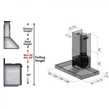 ZLINE 48" Stainless Steel Wall Range Hood KE-48