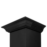 ZLINE 48" Wall Black Stainless Range Hood, Crown Speaker, BSKBNCRN-BT-48