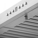 ZLINE 48" Wall Range Hood, Built-in CrownSound® Bluetooth Speakers, KBCRN-BT-48