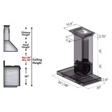 ZLINE 48" Wall Range Hood, Built-in CrownSound® Bluetooth Speakers, KECRN-BT-48