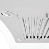 ZLINE 48" Wall Range Hood, Snow Finish Stainless & Glass, 8KN4S-48