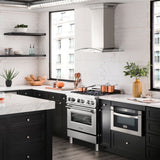 ZLINE 48" Wall Stainless Range Hood, Bluetooth Speakers, KN4CRN-BT-48