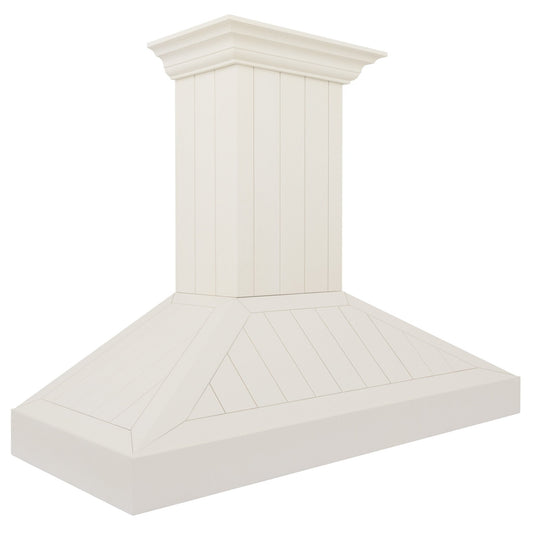 ZLINE 48" Wooden Wall Mount Range Hood in Cottage White, KPTT-48