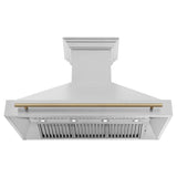 ZLINE 48"Stainless Steel Range Hood, White Matte Shell, 8654STZ-48-CB