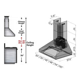 ZLINE 54" Stainless Steel Wall Range Hood, 697-54