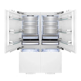 ZLINE 60" 32.2 cu. Ft. Panel Ready Built-In 4-Door French Door Refrigerator with Internal Water and Ice Dispenser RBIV-60