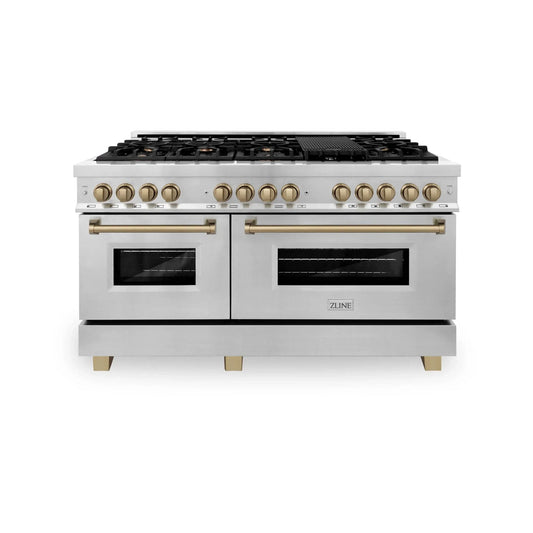 ZLINE 60" Autograph Edition, 7.4 cu. ft. Dual Fuel Range, RAZ-60-CB