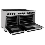 ZLINE 60" Autograph Edition Dual Fuel Range, DuraSnow, RASZ-SN-60-MB