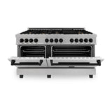 ZLINE 60" Autograph Edition Dual Fuel Range, DuraSnow, RASZ-SN-60-MB