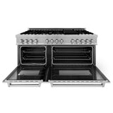 ZLINE 60" Dual Fuel Range, DuraSnow Stainless, RAS-SN-60